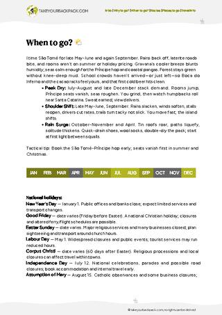 example page 1 from our offline Travel Guide for São Tomé and Príncipe